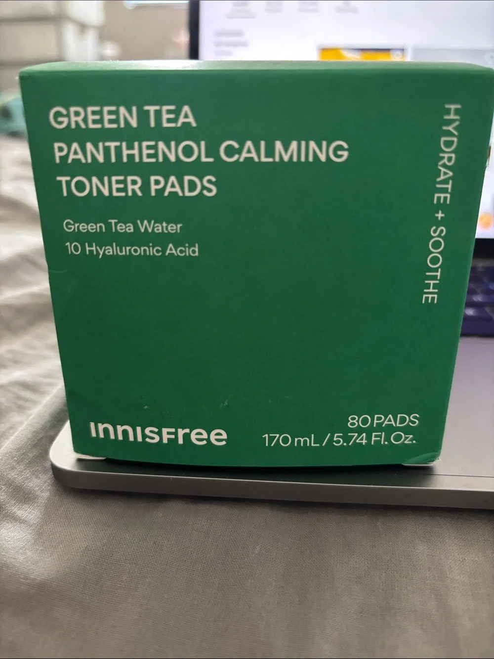 Innisfree Green Tea Panthenol Calming Ton3r Pads - Green